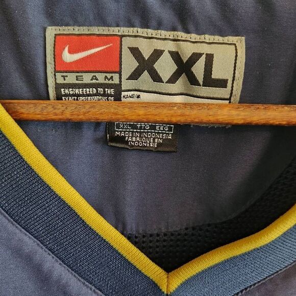 VTG Nike University of Michigan Windbreaker Mens XXL 2000s Pullover Blue - Picture 4 of 4